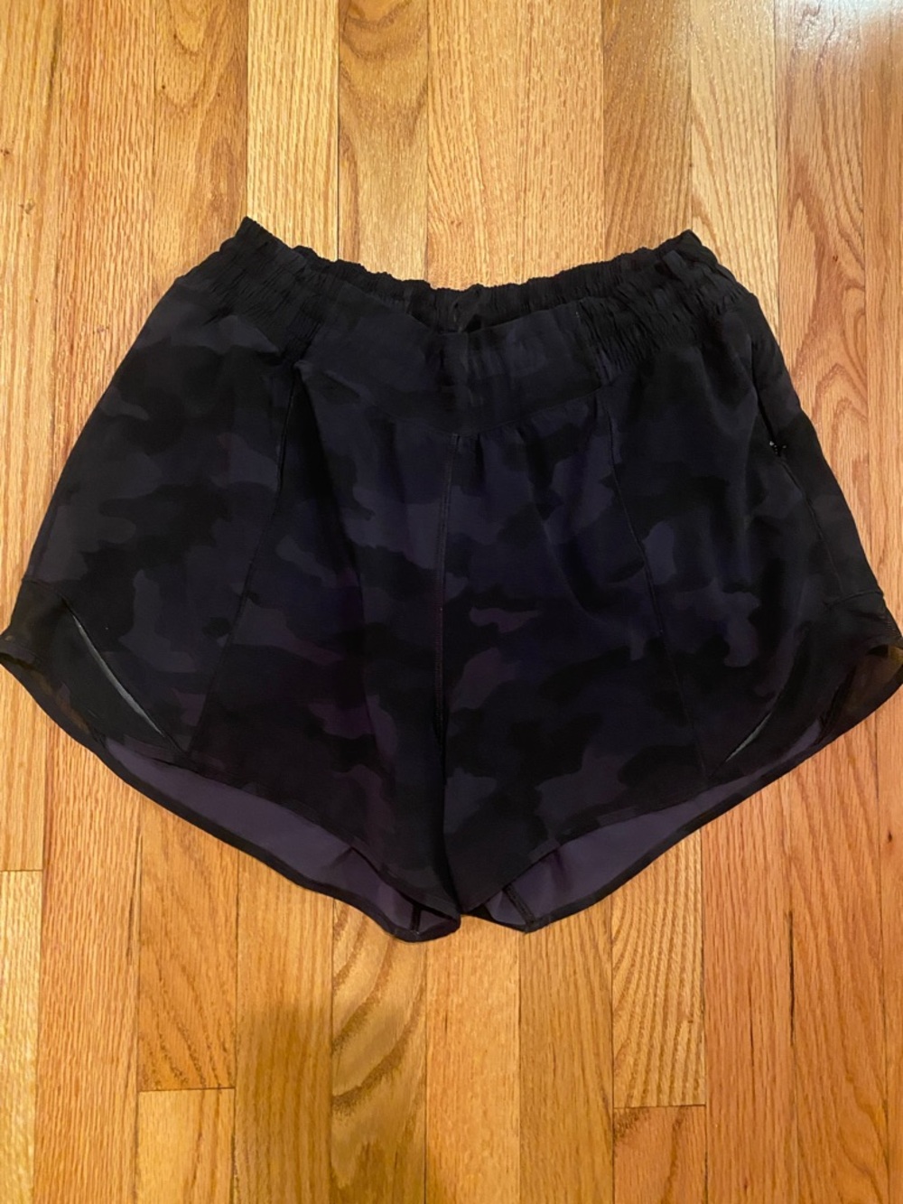 lululemon Black Camo Athletic Running Shorts